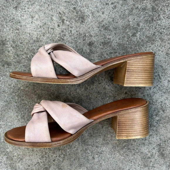 Mila Paoli pink twist platform sandals, size 9 - Picture 8 of 11